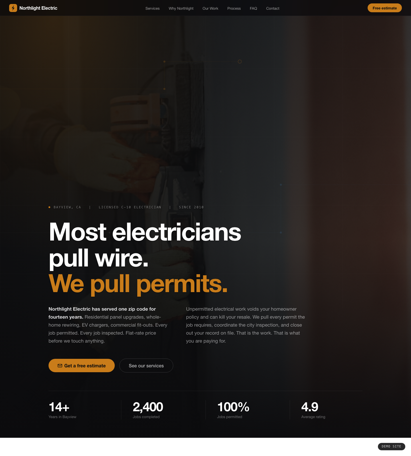 Northlight Electric site preview